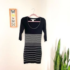 Max Studio, Size X Small, Black and White Striped Dress